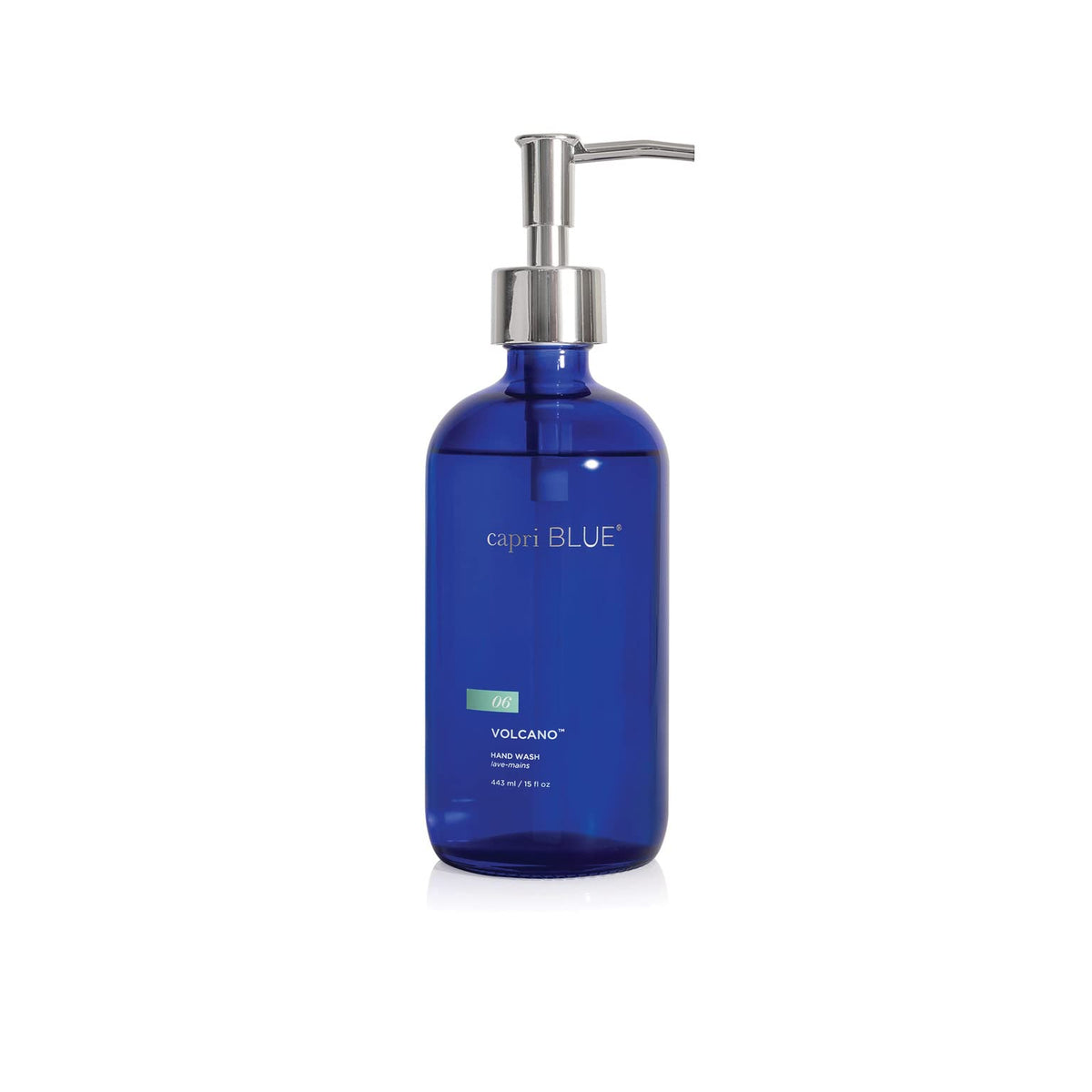Capri Blue Hand Wash Soap - Liquid Luxury Hand Soap - Tropical & Fruity Scented Moisturizing Wash - Refillable Glass Pump Bottle - No Added Gluten, Parabens, or Sulfates (Volcano, 15 fl oz)