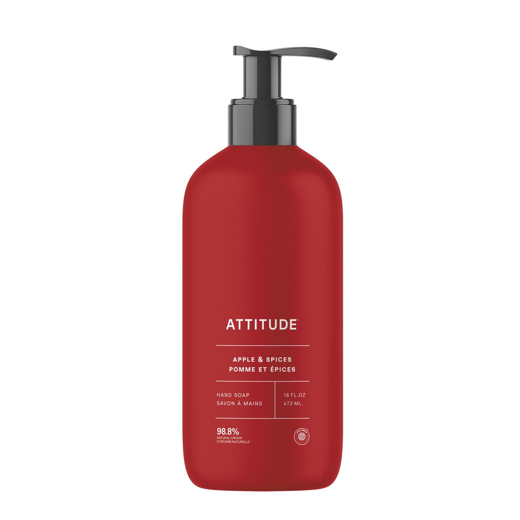 ATTITUDE Liquid Hand Soap, EWG Verified, Plant and Mineral-Based, Vegan Personal Care Products, Vanilla Caramel, 16 Fl Oz
