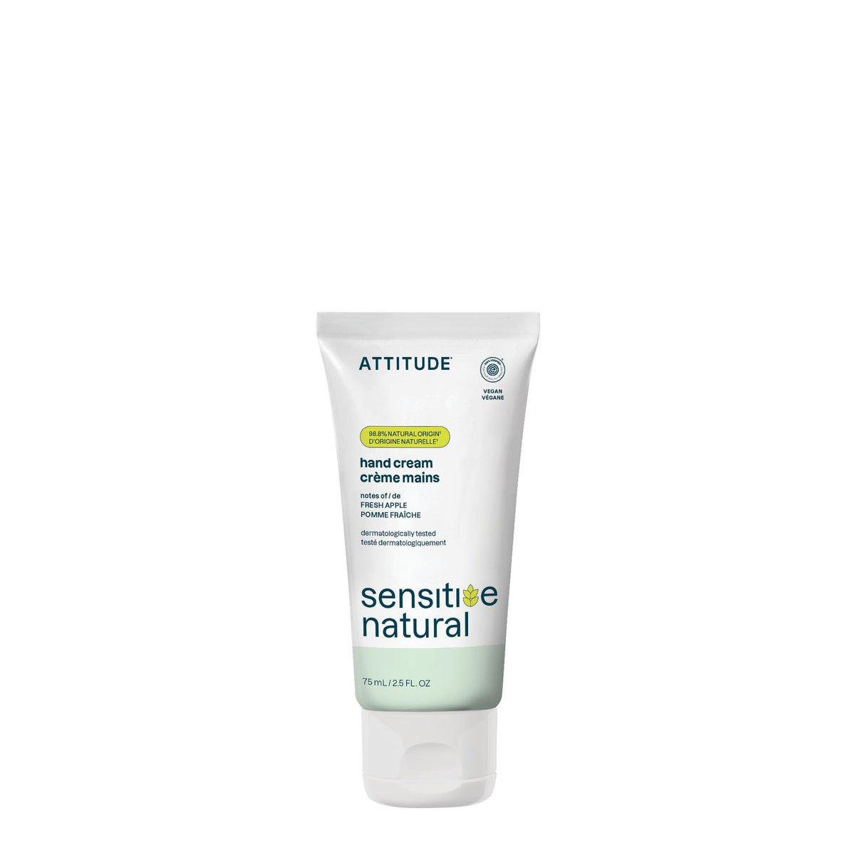 ATTITUDE Hand Cream for Sensitive Skin with Oat, EWG Verified, Dermatologically Tested, Vegan, Chamomile, 2.5 Fl Oz