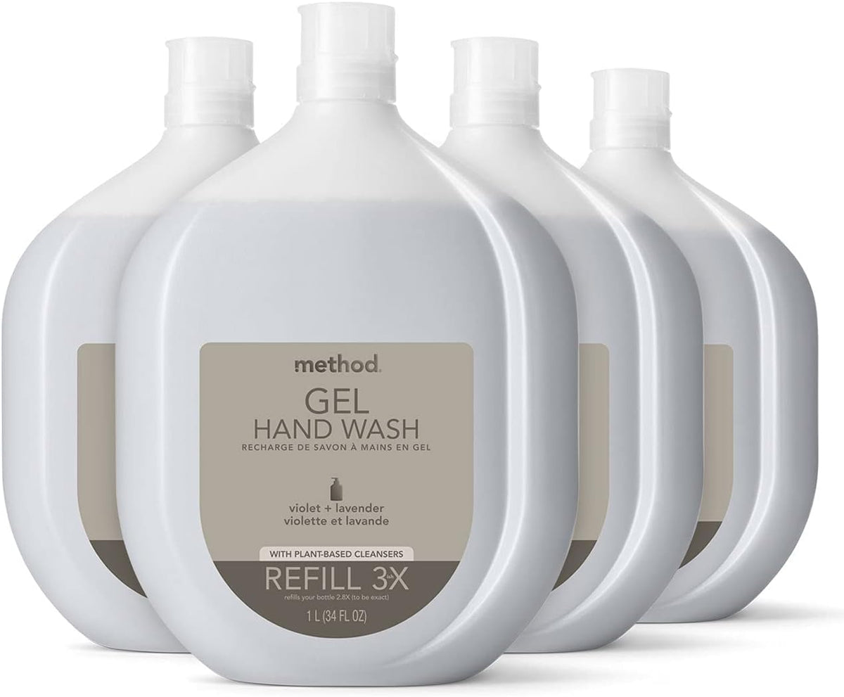 method Gel Hand Soap, Vetiver + Amber, 12 fl oz, 3 Pack