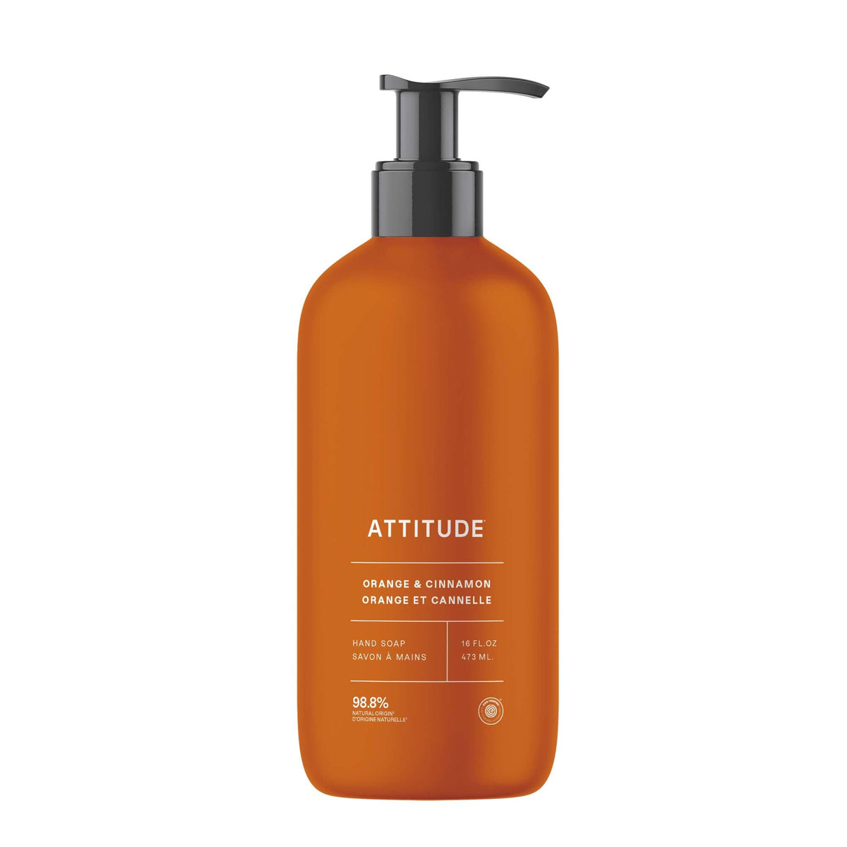 ATTITUDE Liquid Hand Soap, EWG Verified, Plant and Mineral-Based, Vegan Personal Care Products, Vanilla Caramel, 16 Fl Oz
