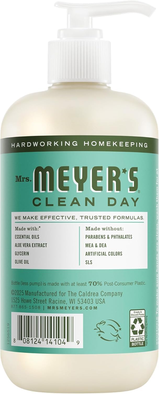 MRS. MEYER'S Liquid Hand Soap 12.5 OZ Scents Variety Pack 6 ( Rosemary, Basil, Geranium, Honeysuckle, Lavender, and Lemon Verbena)