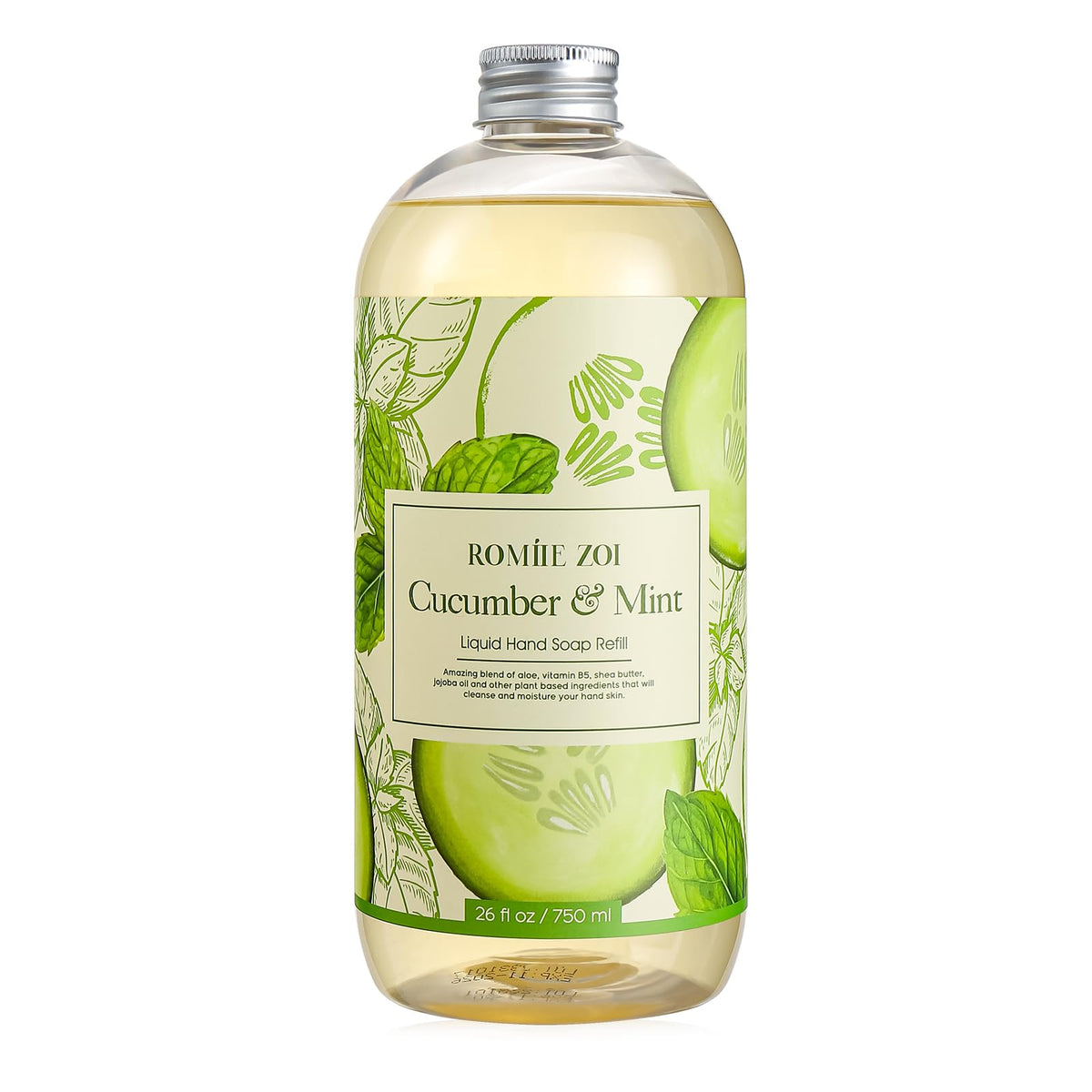 ROMIIE ZOI Liquid Hand Soap Refill, Eucalyptus Mint, 26 Fl Oz, 3-Pack