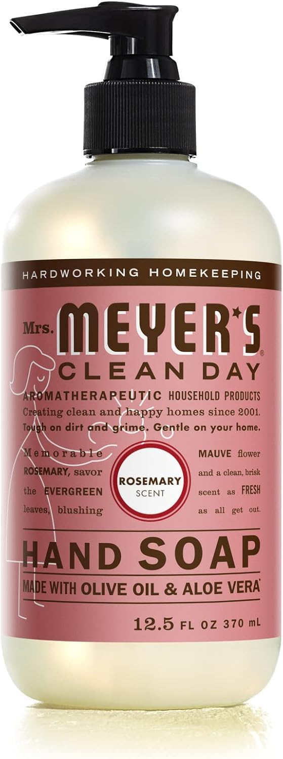 Mrs. MEYER'S CLEAN DAY Liquid Hand Soap Variety Pack 12.5 OZ Each, 3 Count (Lemon Verbena + Basil + Peony)
