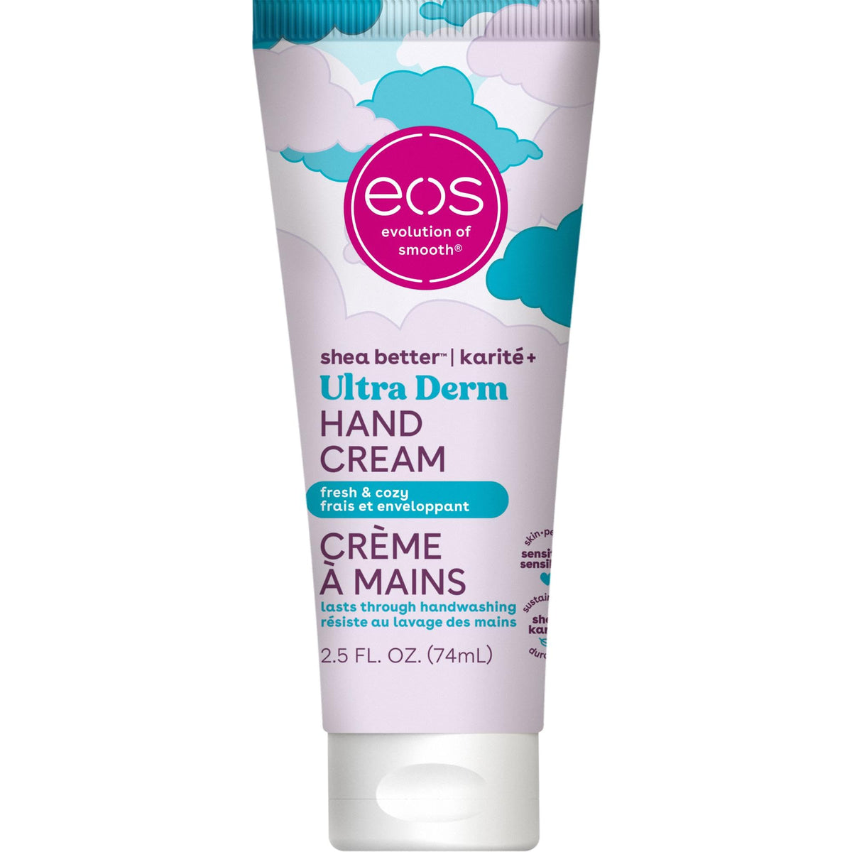 eos Shea Better Hand Cream - Vanilla Cashmere, Instant Hydration, 2.5 oz