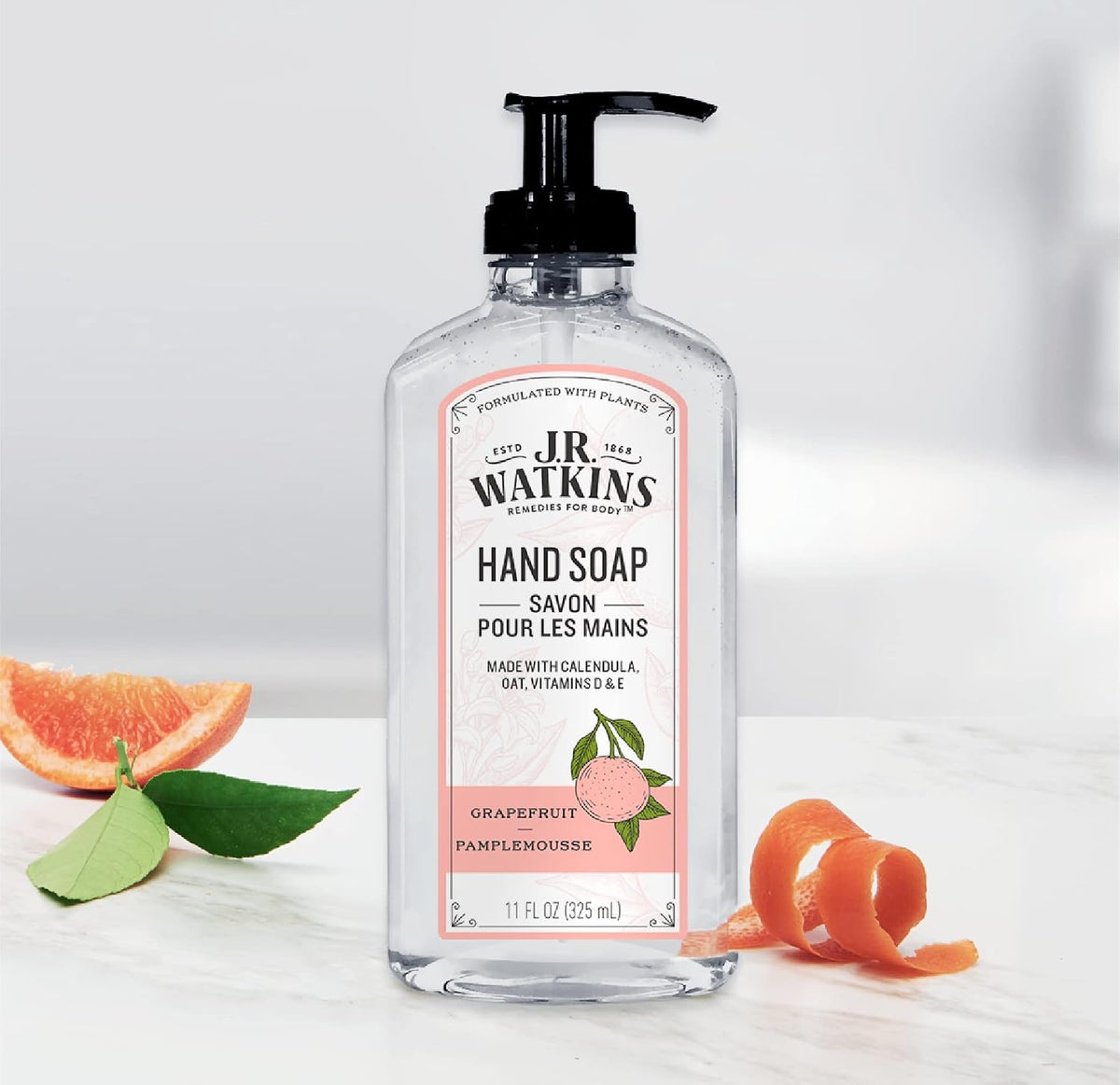 J.R. Watkins Gel Hand Soap Dispenser 3 Pack, Grapefruit, 11 fl oz