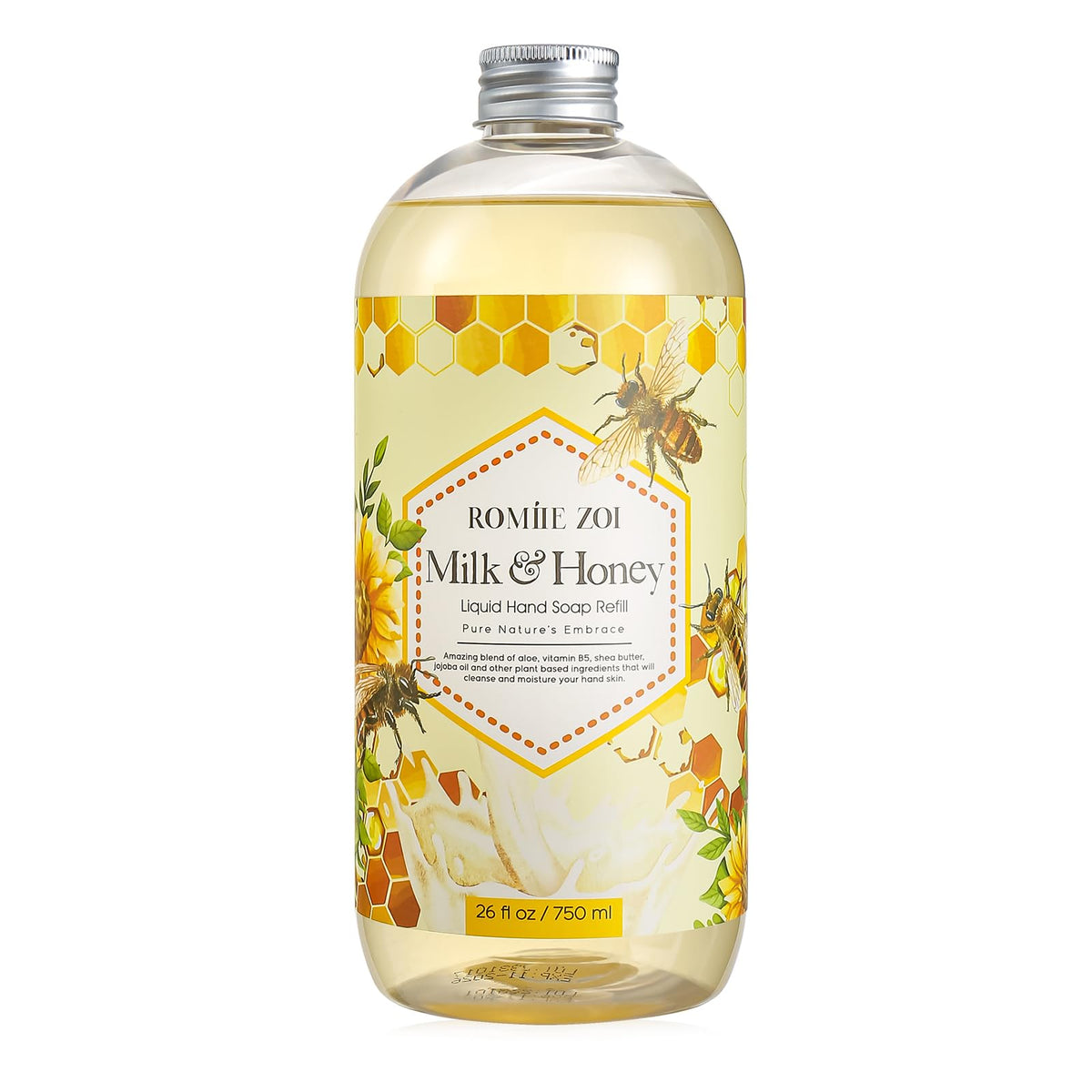 ROMIIE ZOI Liquid Hand Soap Refill, Eucalyptus Mint, 26 Fl Oz, 3-Pack