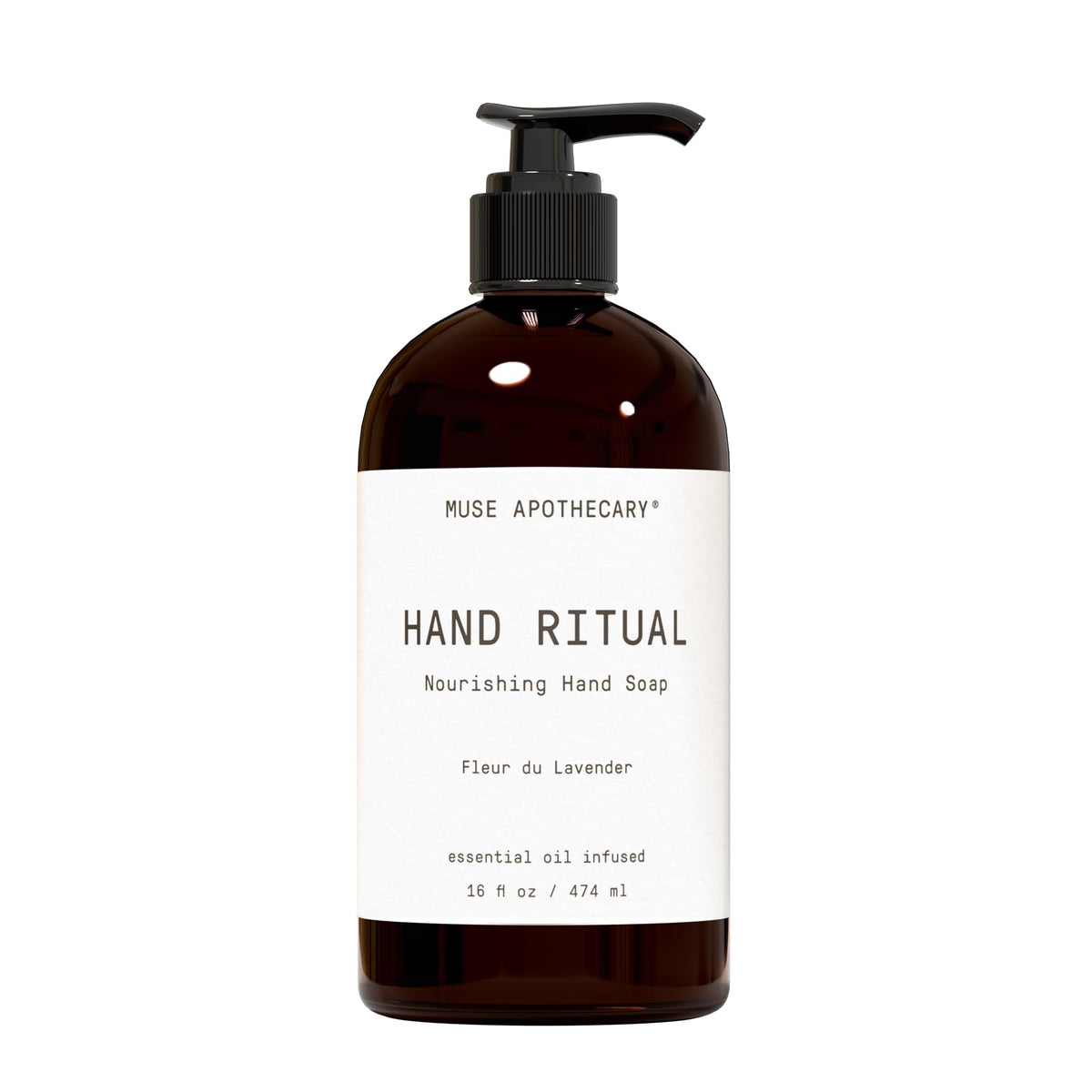 Muse Apothecary Hand Ritual - Aromatic and Nourishing Hand Soap, Infused with Natural Aromatherapy Essential Oils - USDA Certified Biobased - 16 oz, Aloe + Eucalyptus + Lavender, 2 Pack