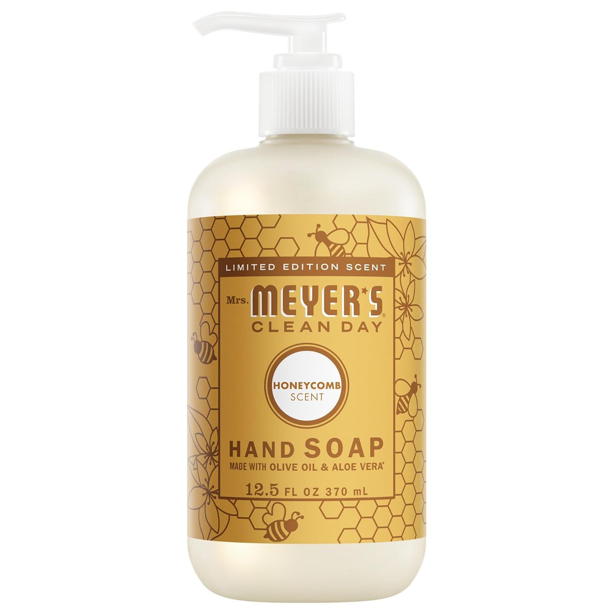 MRS. MEYER'S CLEAN DAY Hand Soap, Honeycomb Scent, 12.5 Fl Oz Bottle