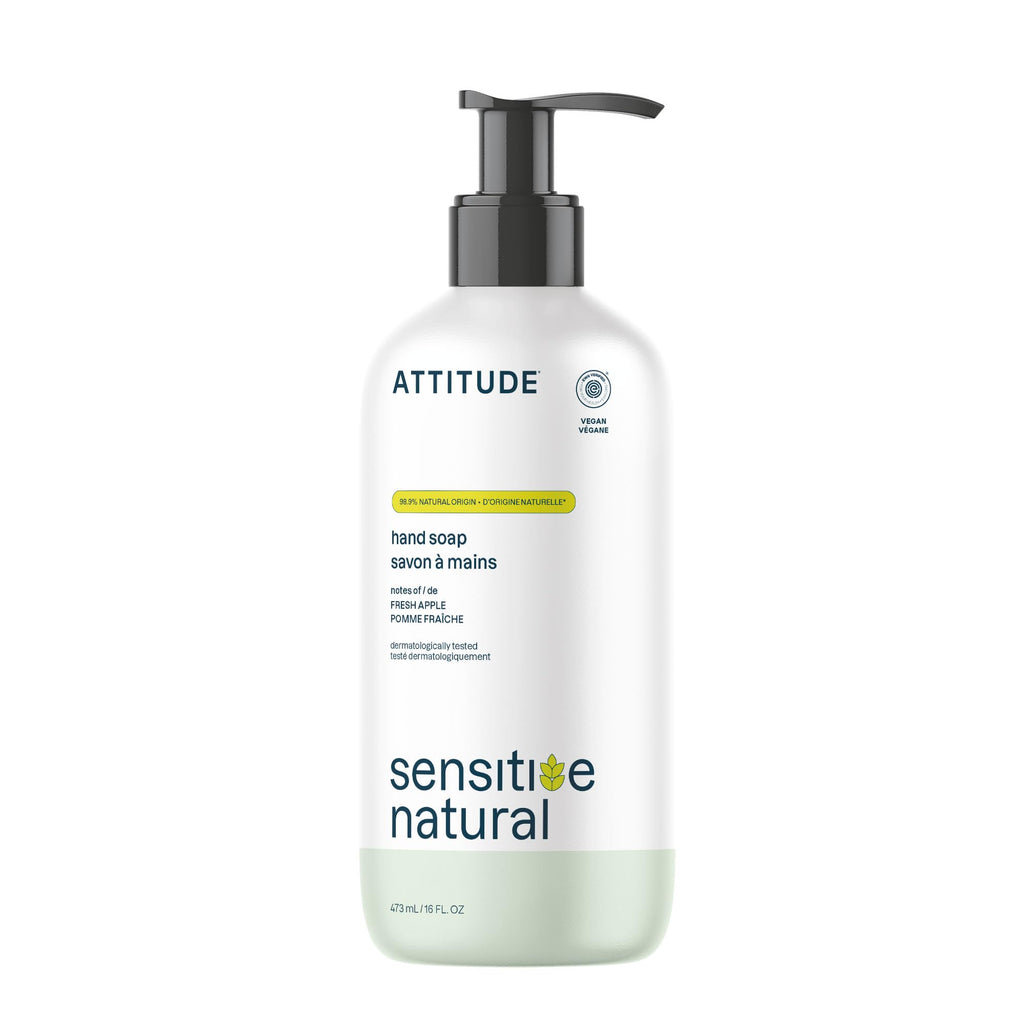ATTITUDE Hand Soap for Sensitive Skin with Oat, EWG Verified, Dermatologically Tested, Vegan, Sweet Jasmine Scent, 16 Fl Oz (Pack of 3)
