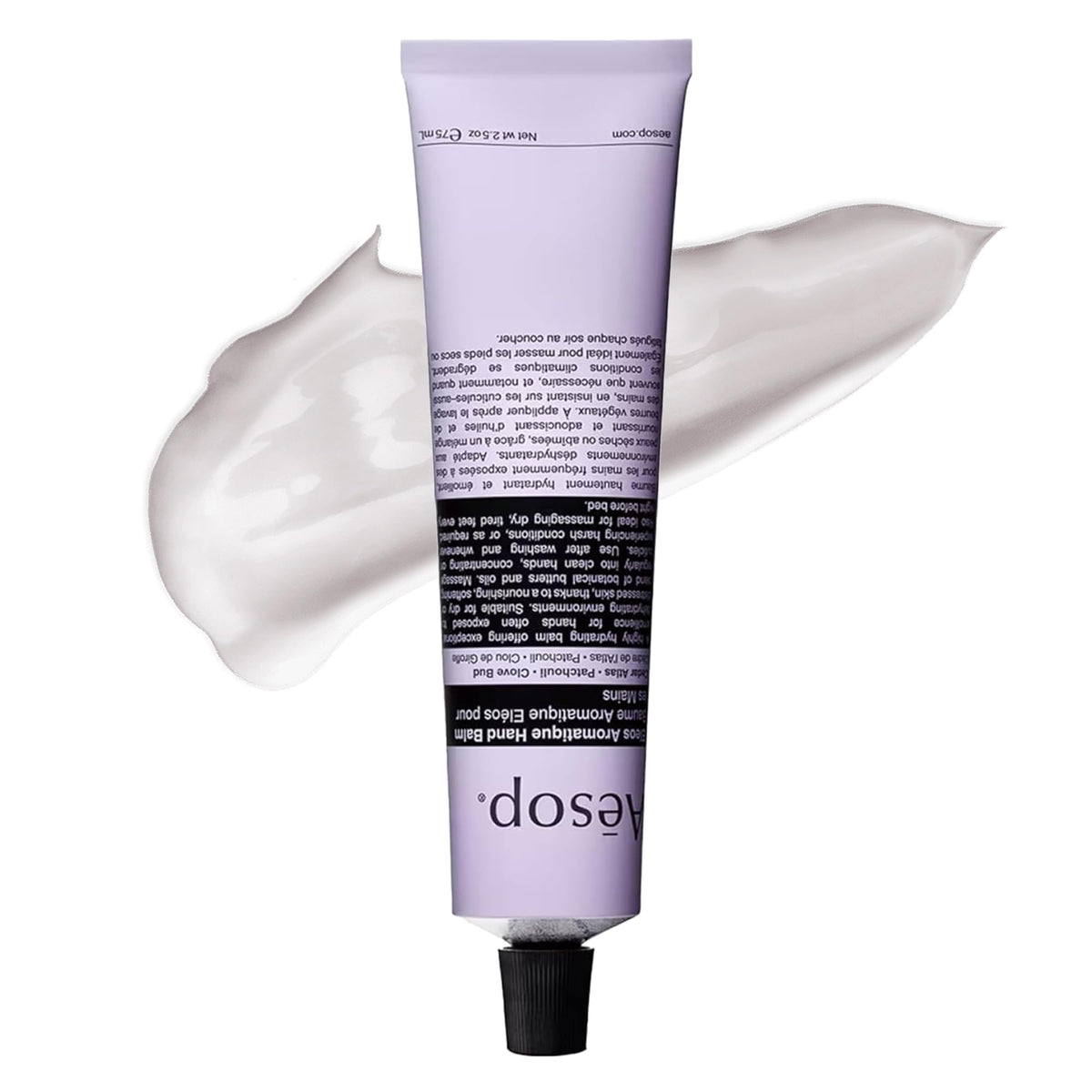 Aesop Reverence Aromatique Travel Size Hand Balm | Lotion that Gently Exfoliates Dry Hands + Nourishes with Macadamia Seed Oil and Shea Butter | 2.4 oz / 75 mL
