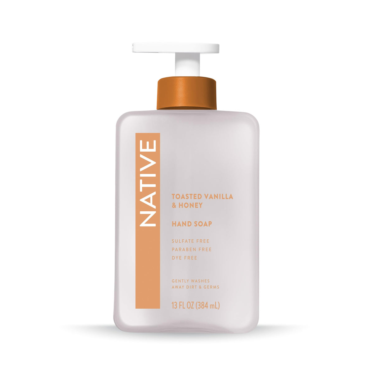 Native Liquid Hand Soap, Coconut & Vanilla Scent, Non-Drying Formula for Soft, Smooth Hands, Made with Plant-Based Cleansers, Sulfate & Paraben Free, 13 oz Bottle