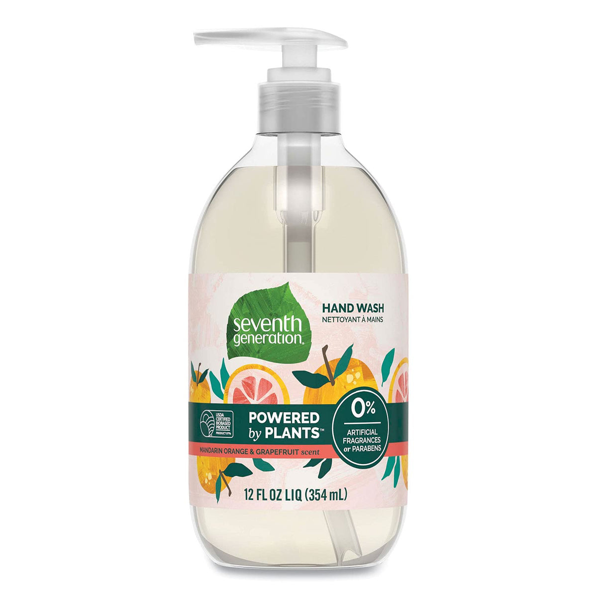 Seventh Generation Hand Soap, Mandarin Orange & Grapefruit, 12 oz, 8 Pack