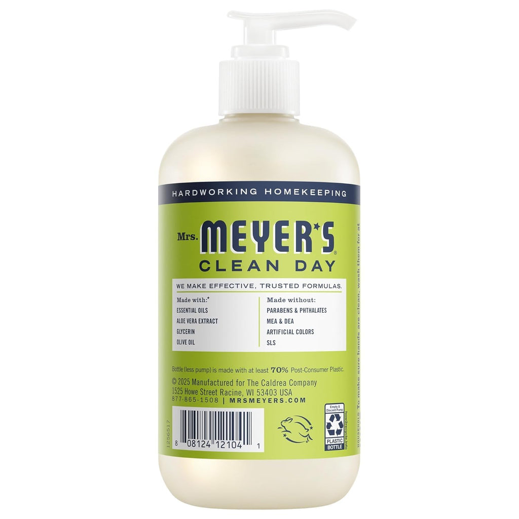 Mrs. MEYER'S CLEAN DAY Liquid Hand Soap Bottle, 12.5 Fl Oz Lilac, Rose, Mint, Lemon, Lavender, Basil (Pack of 6) (Variety Pack)