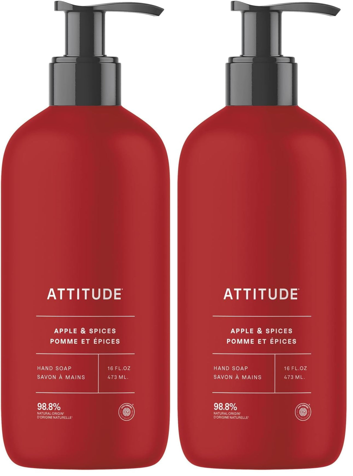 ATTITUDE Liquid Hand Soap, EWG Verified, Plant and Mineral-Based, Vegan Personal Care Products, Vanilla Caramel, 16 Fl Oz