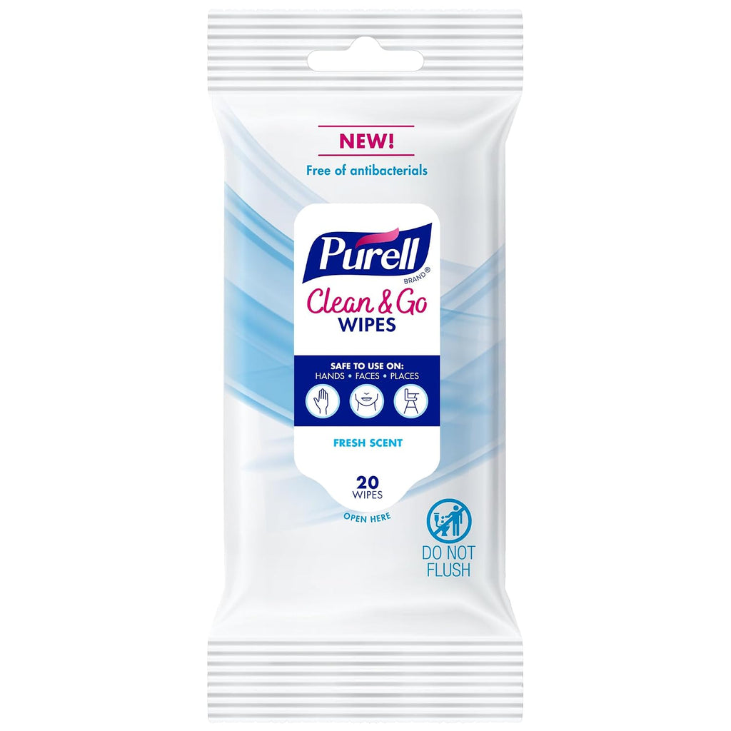Purell Clean & Go Wipes Skin & Surface, Fresh Scent 12pk x 20ct 9269-12-CMR