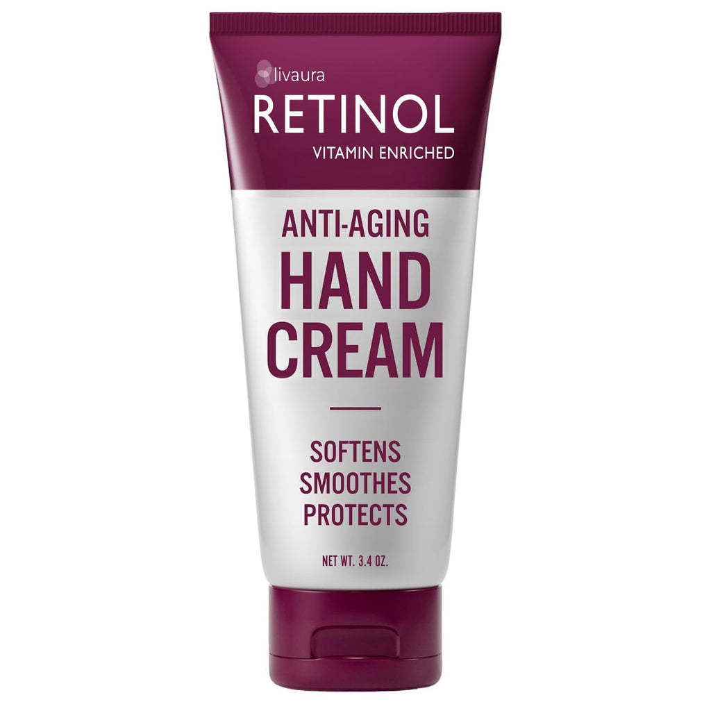 LIVAURA Retinol Anti-Aging Hand Cream - Daily Lotion for Dry, Cracked Hands