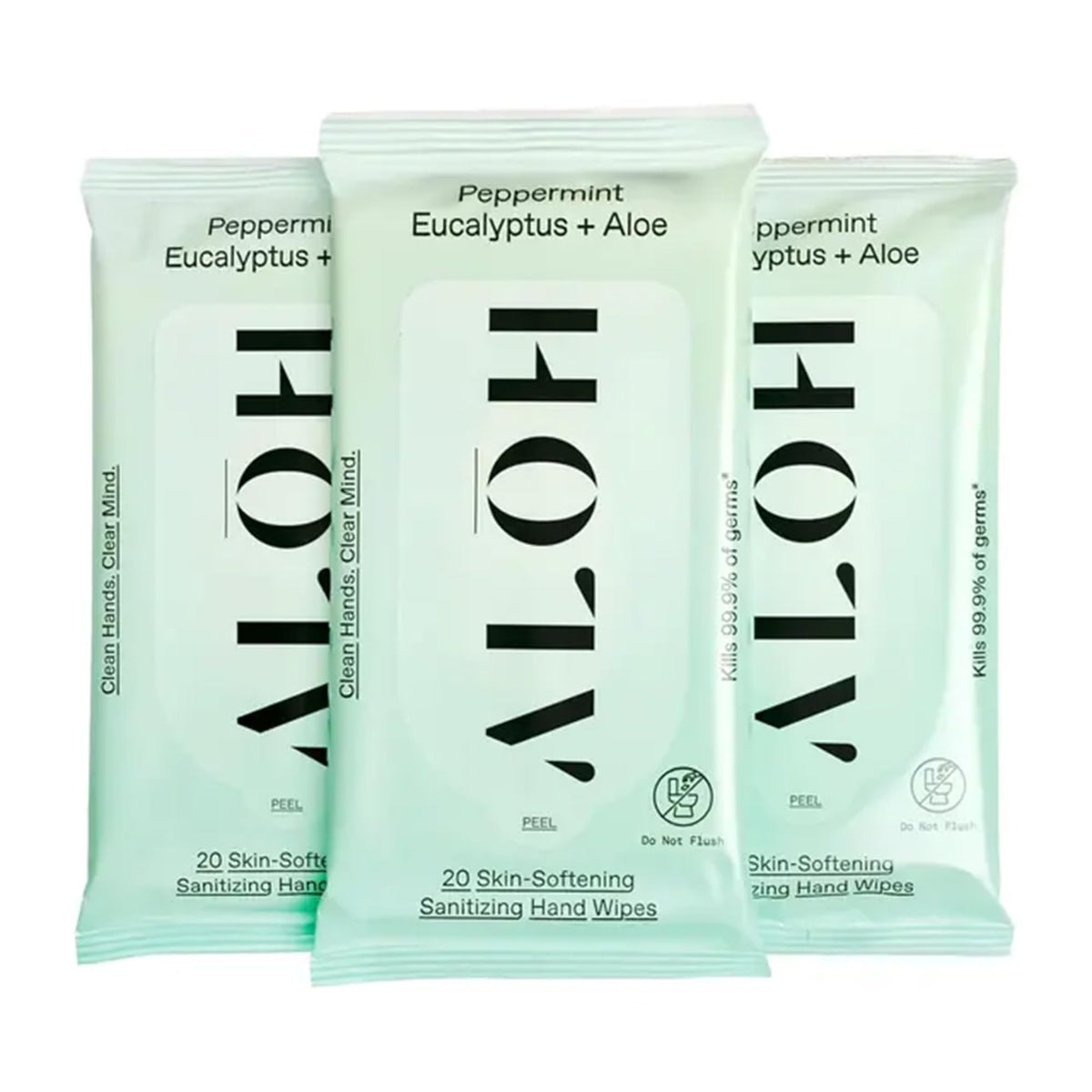 ALŌH Sweet Orange Bergamot + Aloe Hand Sanitizer Wipes, Travel Size