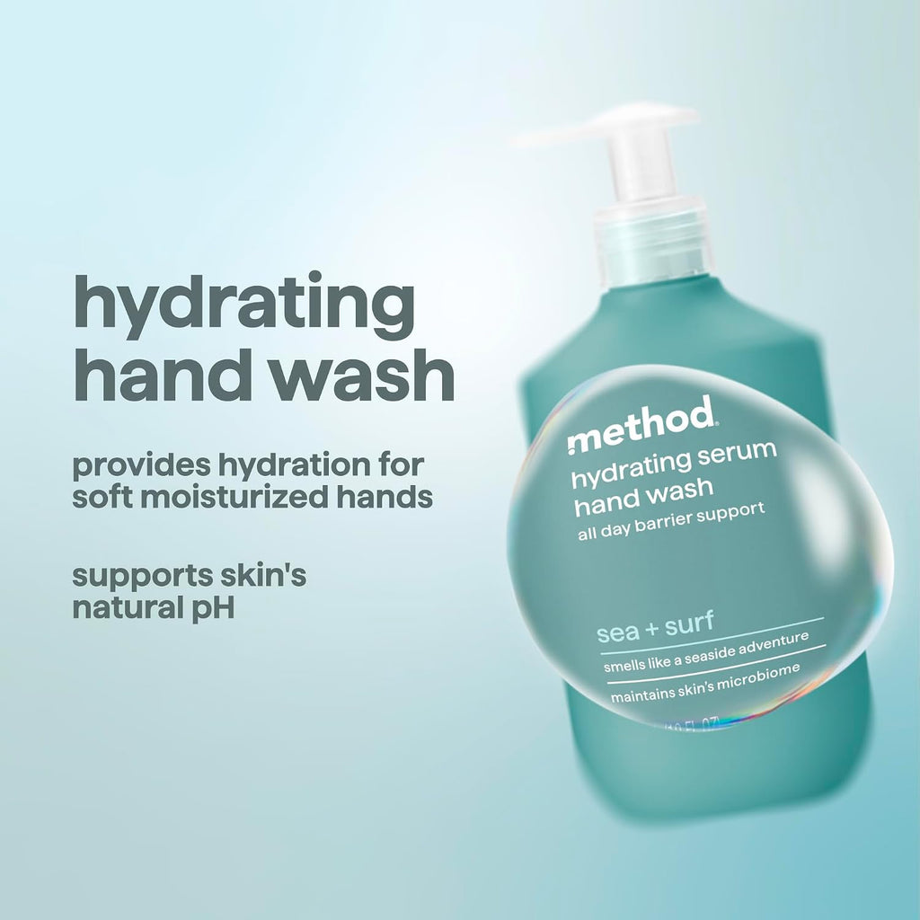 method Hydrating Serum Hand Wash, Sea + Surf, 10 fl oz