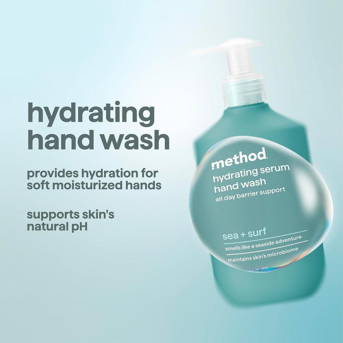 method Hydrating Serum Hand Wash, Sea + Surf, 10 fl oz