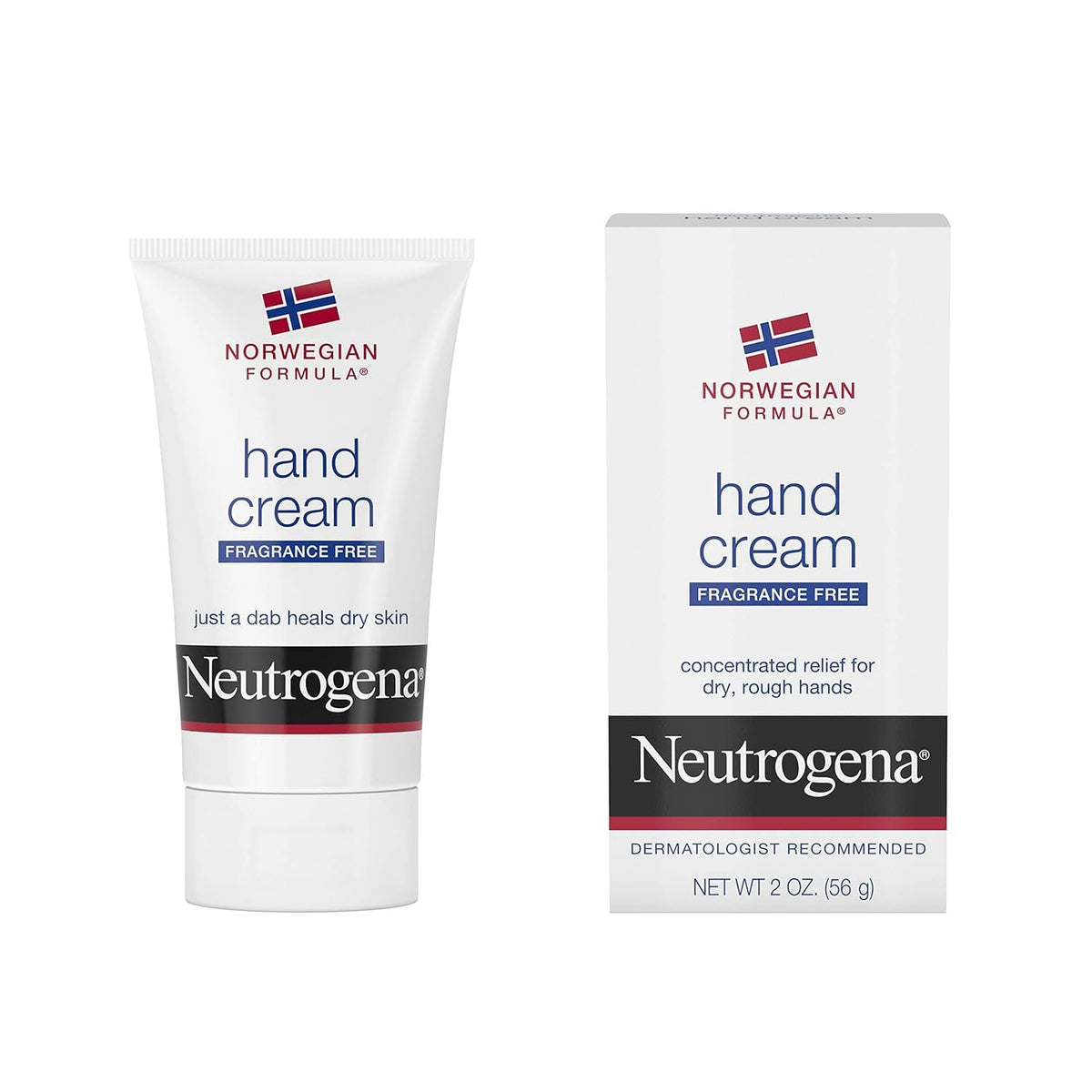 Neutrogena Norwegian Formula Hand Cream, Fragrance Free, 6 x 2 oz