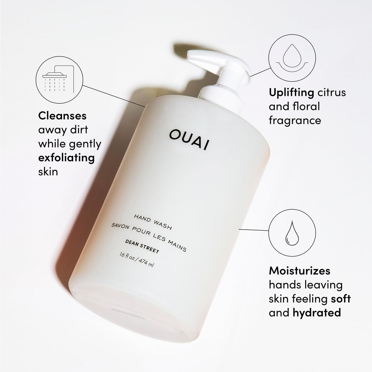 OUAI Hand Wash Full Size - Dean Street - 2 Pack (16 Fl Oz Each)