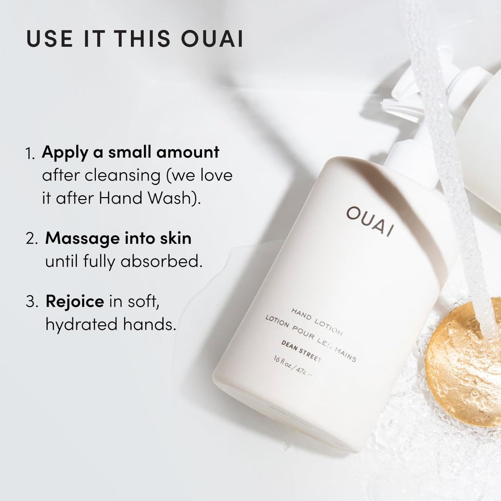 OUAI Hand Lotion - Hydrating Lotion for Dry Skin (16 Fl Oz)