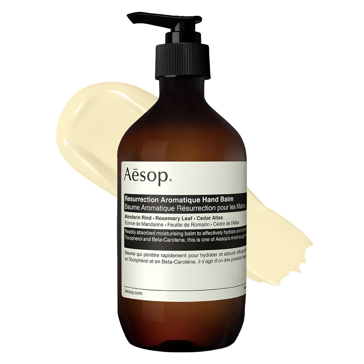Aesop Reverence Aromatique Travel Size Hand Balm | Lotion that Gently Exfoliates Dry Hands + Nourishes with Macadamia Seed Oil and Shea Butter | 2.4 oz / 75 mL