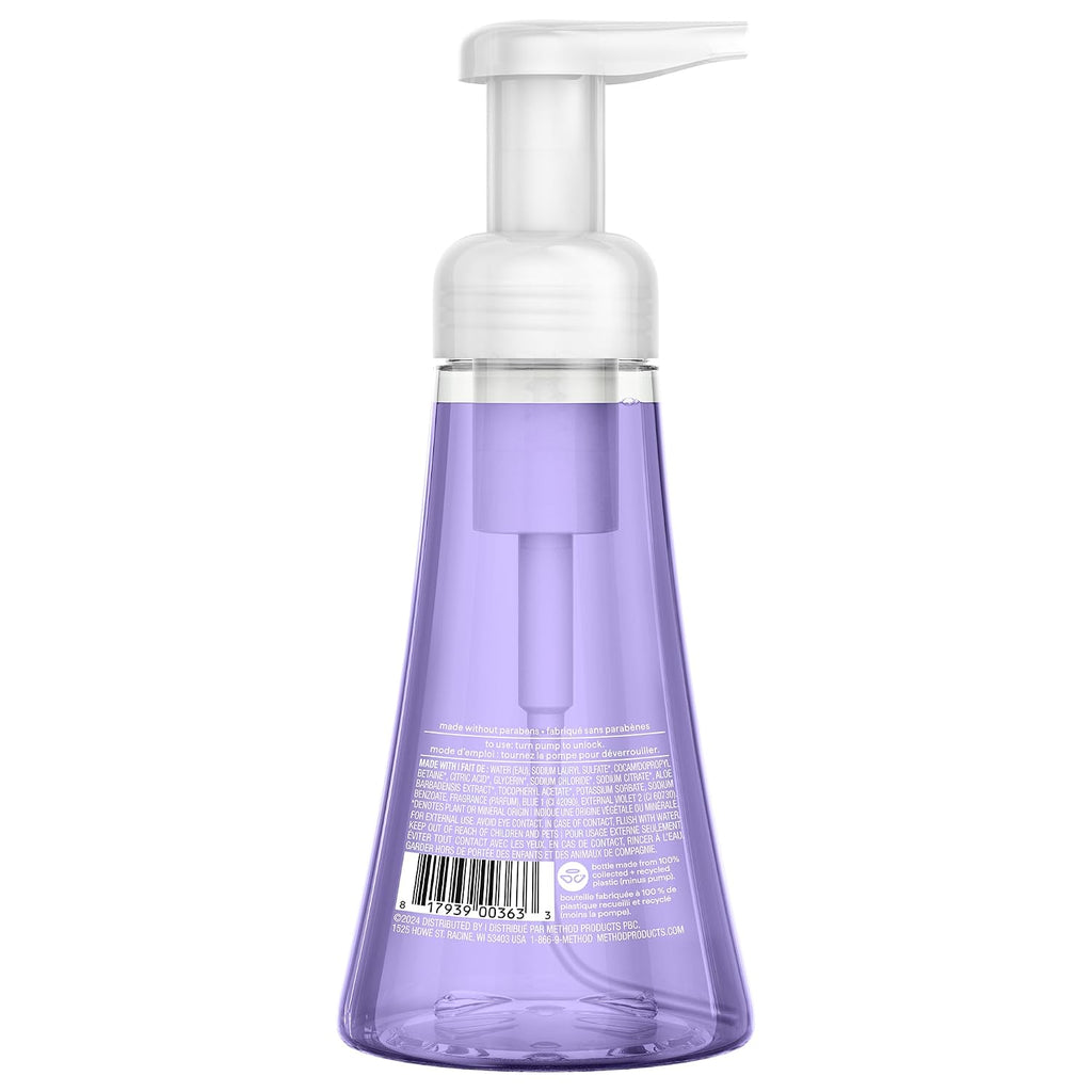 method Foaming Hand Wash, French Lavender - Leaves Hands Feeling Soft & Clean, Notes of Lavender, Bergamot & Chamomile, 10 fl oz, 6 pack