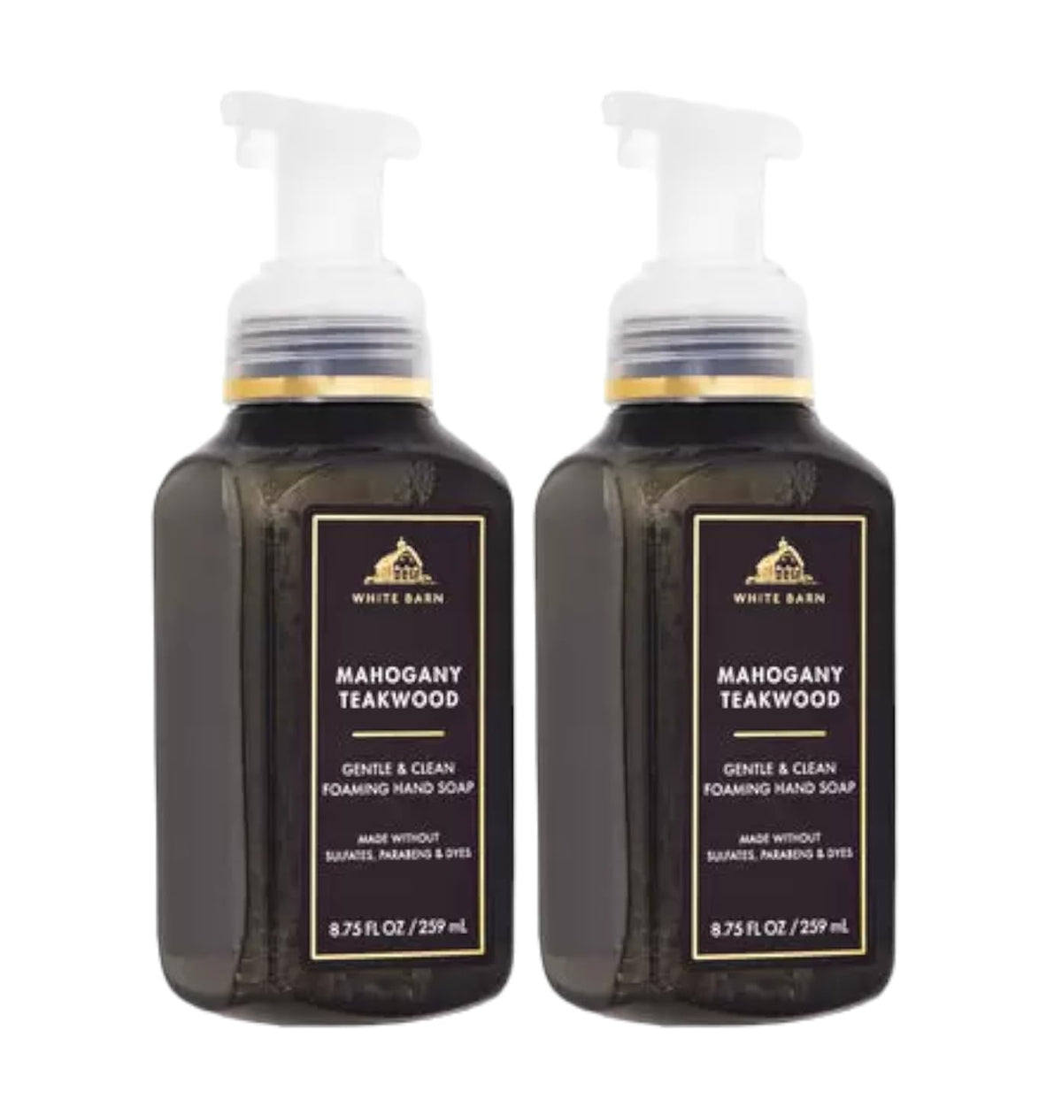 Bath and Body Works Gentle Foaming Hand Soap 8.75 Ounce 2-Pack (Mahogany Teakwood)