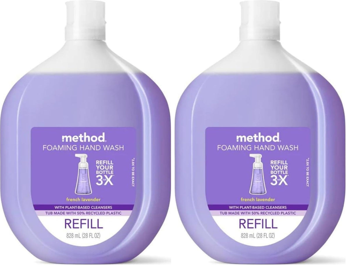 method Foaming Hand Wash, French Lavender - Leaves Hands Feeling Soft & Clean, Notes of Lavender, Bergamot & Chamomile, 10 fl oz, 6 pack