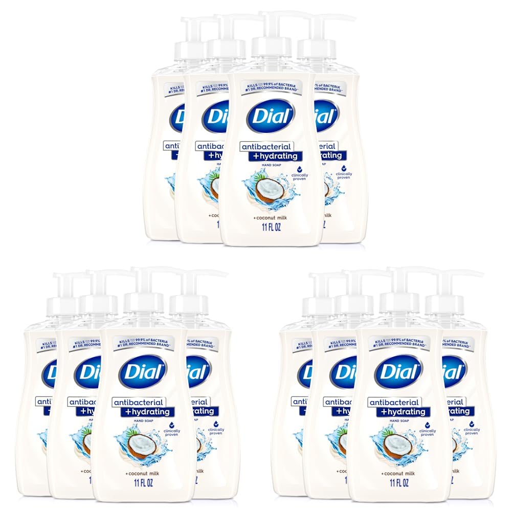 Dial Antibacterial Liquid Hand Soap, Shea Butter, 11oz, 4-Pack