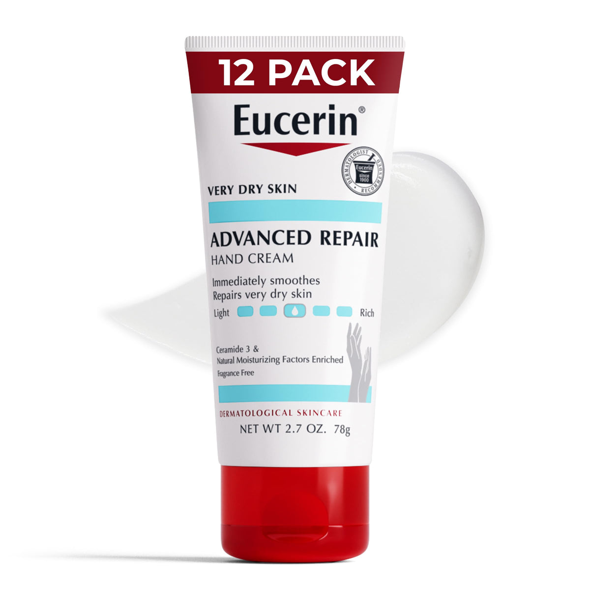 Eucerin Advanced Repair Hand Cream, Urea Enriched, Multipack, 3 x 2.7 OZ