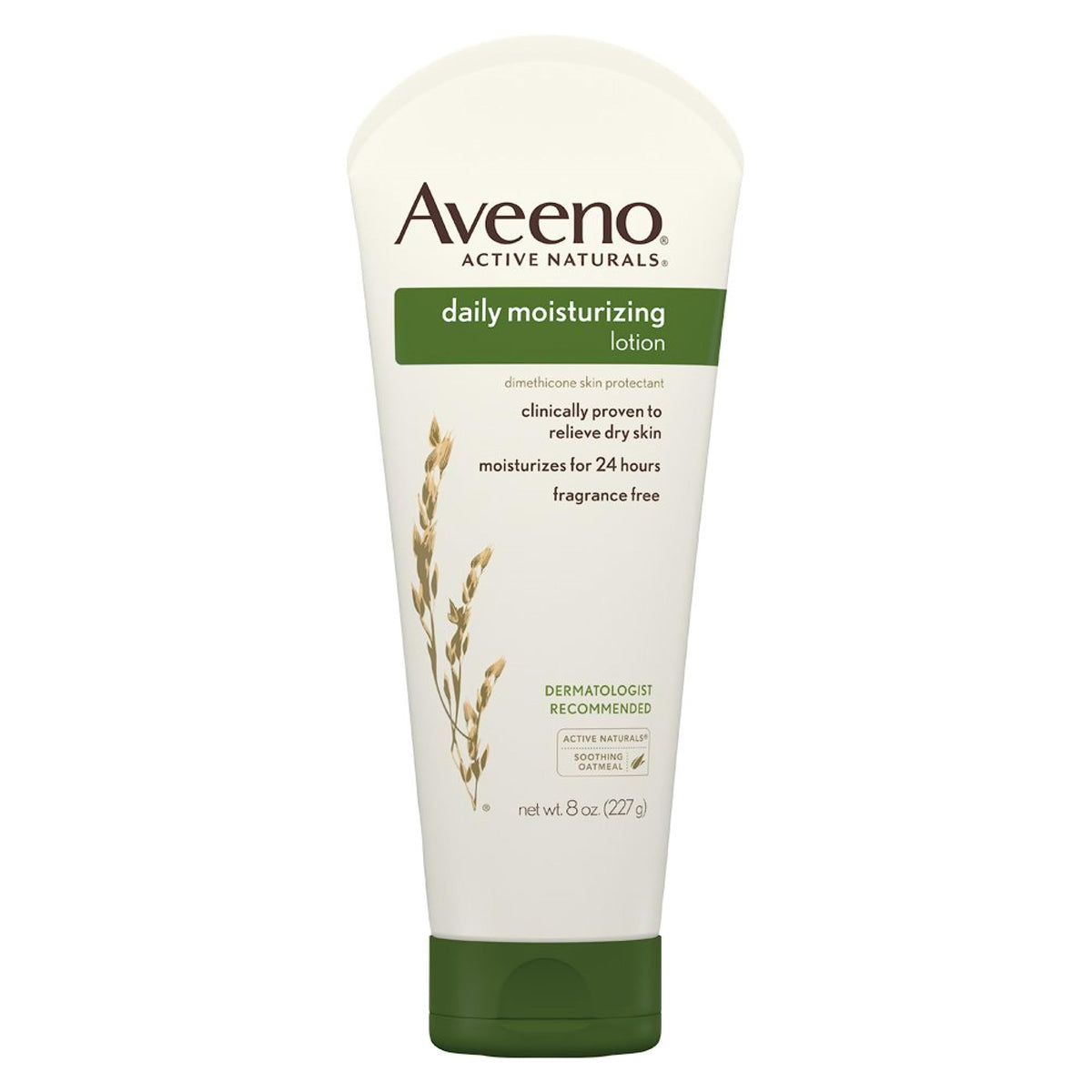 Aveeno Daily Moisturizing Body Lotion for Normal to Dry Skin, Moisturizer with Soothing Prebiotic Oat, Non Greasy, Non Comedogenic, Fragrance Free Body Lotion for Women & Men, 18 Fl Oz