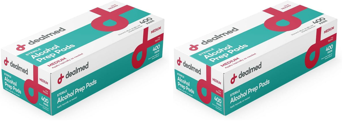 Dealmed Alcohol Prep Pads - 70% Alcohol, Sterile Wipes - 200 Count