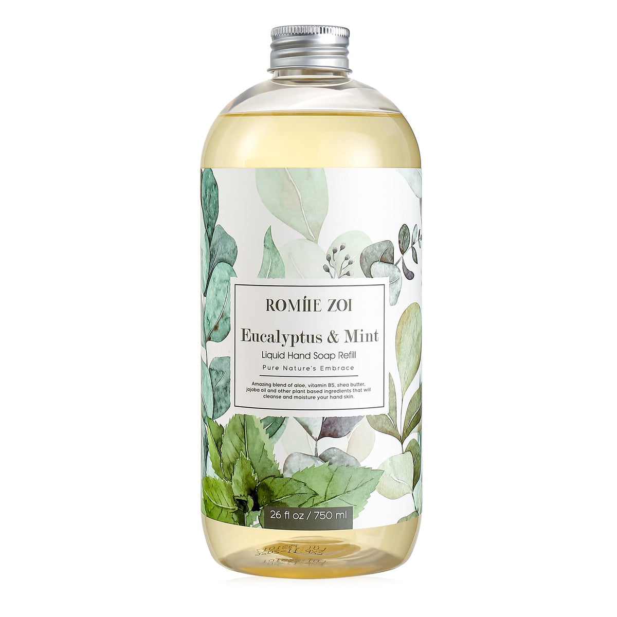 ROMIIE ZOI Liquid Hand Soap Refill, Eucalyptus Mint, 26 Fl Oz, 3-Pack