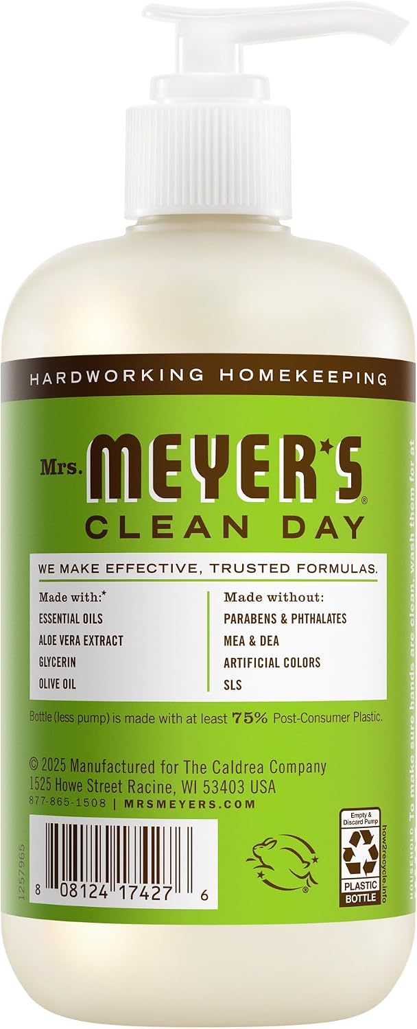 MRS. MEYER'S CLEAN DAY Liquid Hand Soap, Apple, 12.5 fl oz, 3 Pack