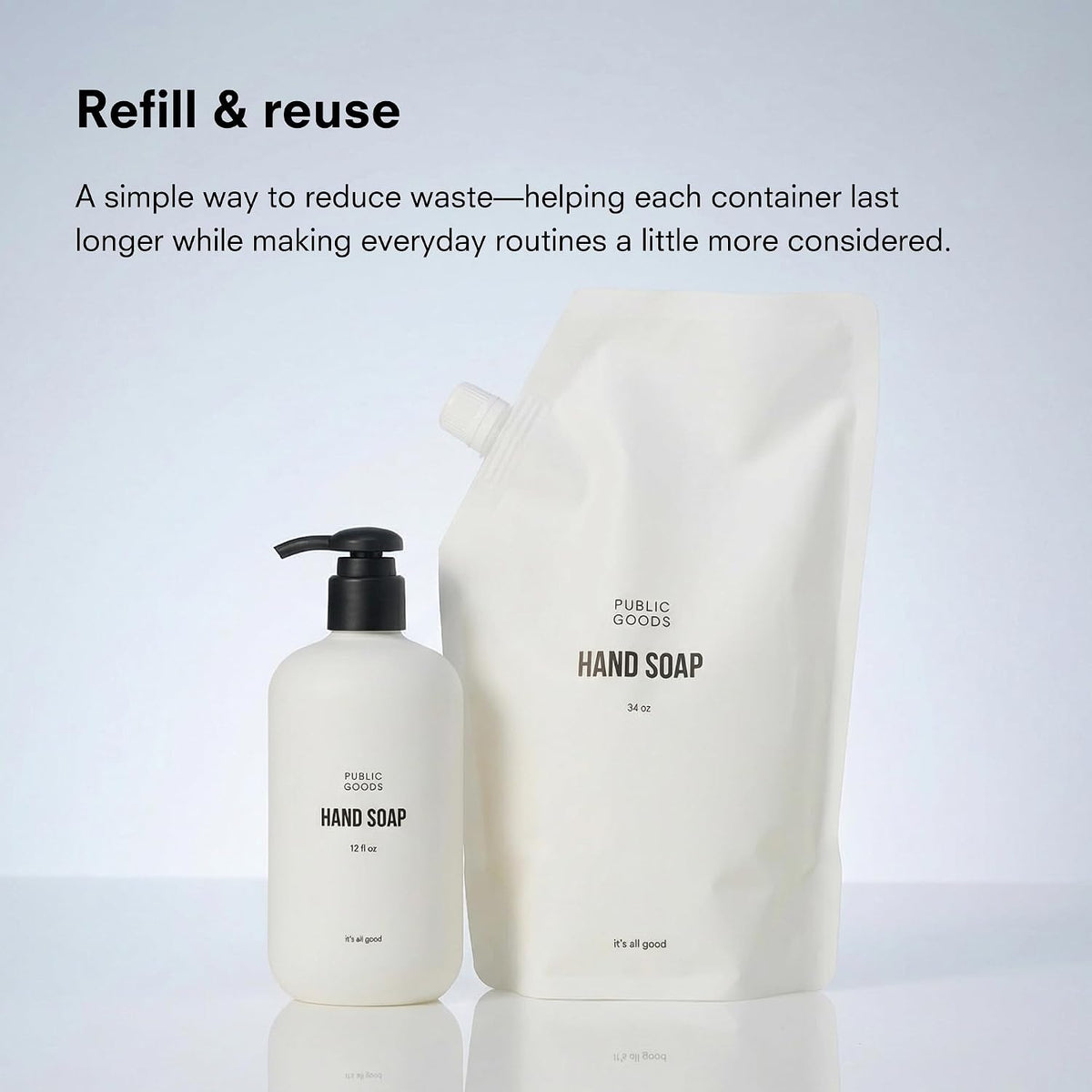 Public Goods Hand Soap | Soap for Kitchen & Bathroom | 12 Fl Oz Bottle