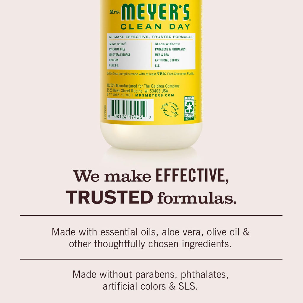 MRS. MEYER'S CLEAN DAY Liquid Hand Soap, Honeysuckle, 12.5 fl oz, 3 Pack