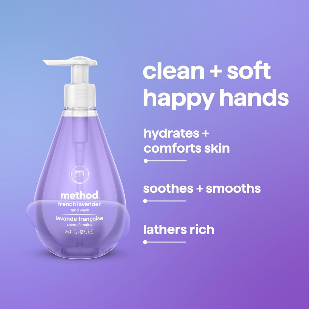 method Gel Hand Wash, French Lavender, 12 fl oz, 3 pack