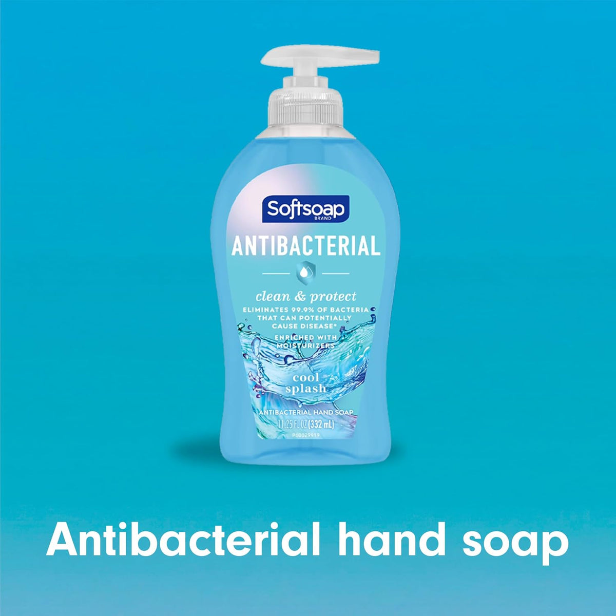 Softsoap Antibacterial Hand Soap, Cool Splash Scent, 11.25 fl oz (6 Pack)