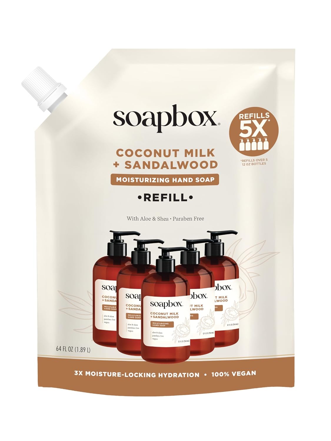 Soapbox Coconut Milk & Sandalwood Liquid Hand Soap Refill - 64oz