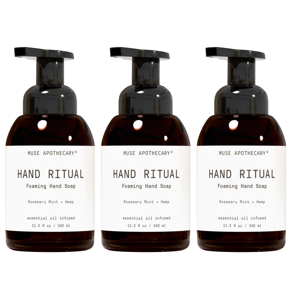 Muse Apothecary Hand Ritual - Aromatic and Nourishing Hand Soap, Infused with Natural Aromatherapy Essential Oils - USDA Certified Biobased - 16 oz, Aloe + Eucalyptus + Lavender, 2 Pack