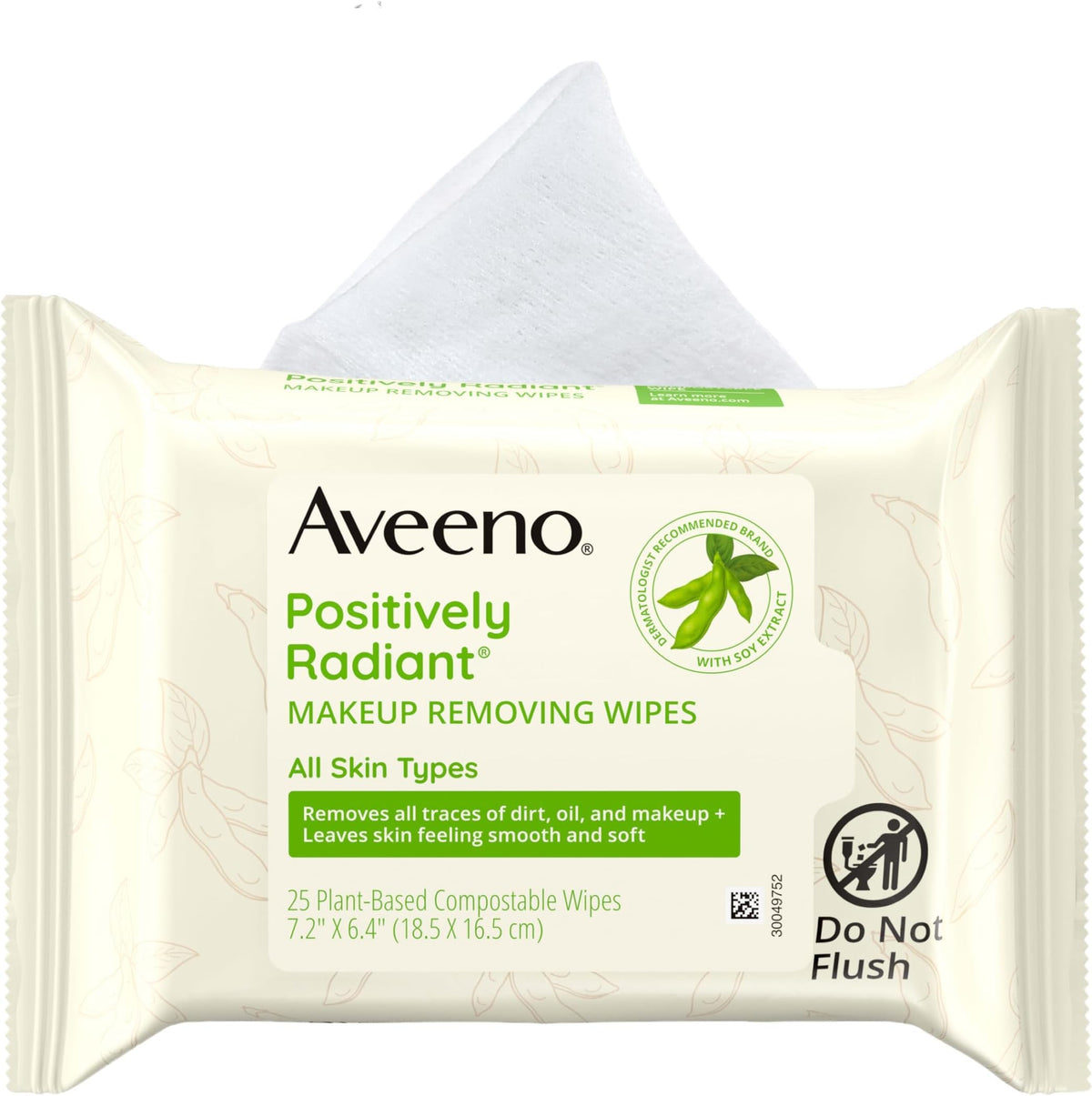 Aveeno Calm + Restore Unscented Makeup Remover Wipes, Fragrance-Free, 25 Ct
