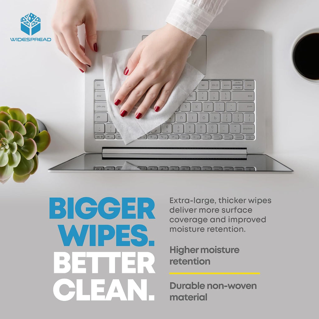 Large 75% Alcohol Wipes (4-100ct Pks, 400 Ct) – Unscented Hand Sanitizing Wipes, for Home, Office, Travel, Classroom and Camping