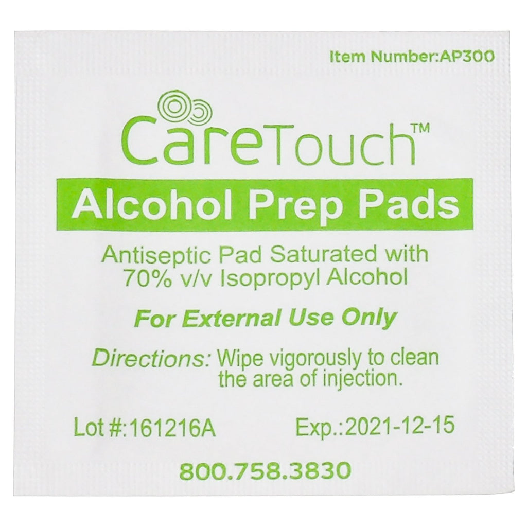 Care Touch Sterile Alcohol Prep Pads, Medium 2-Ply - 400 Alcohol Wipes (CTAP400-VC)