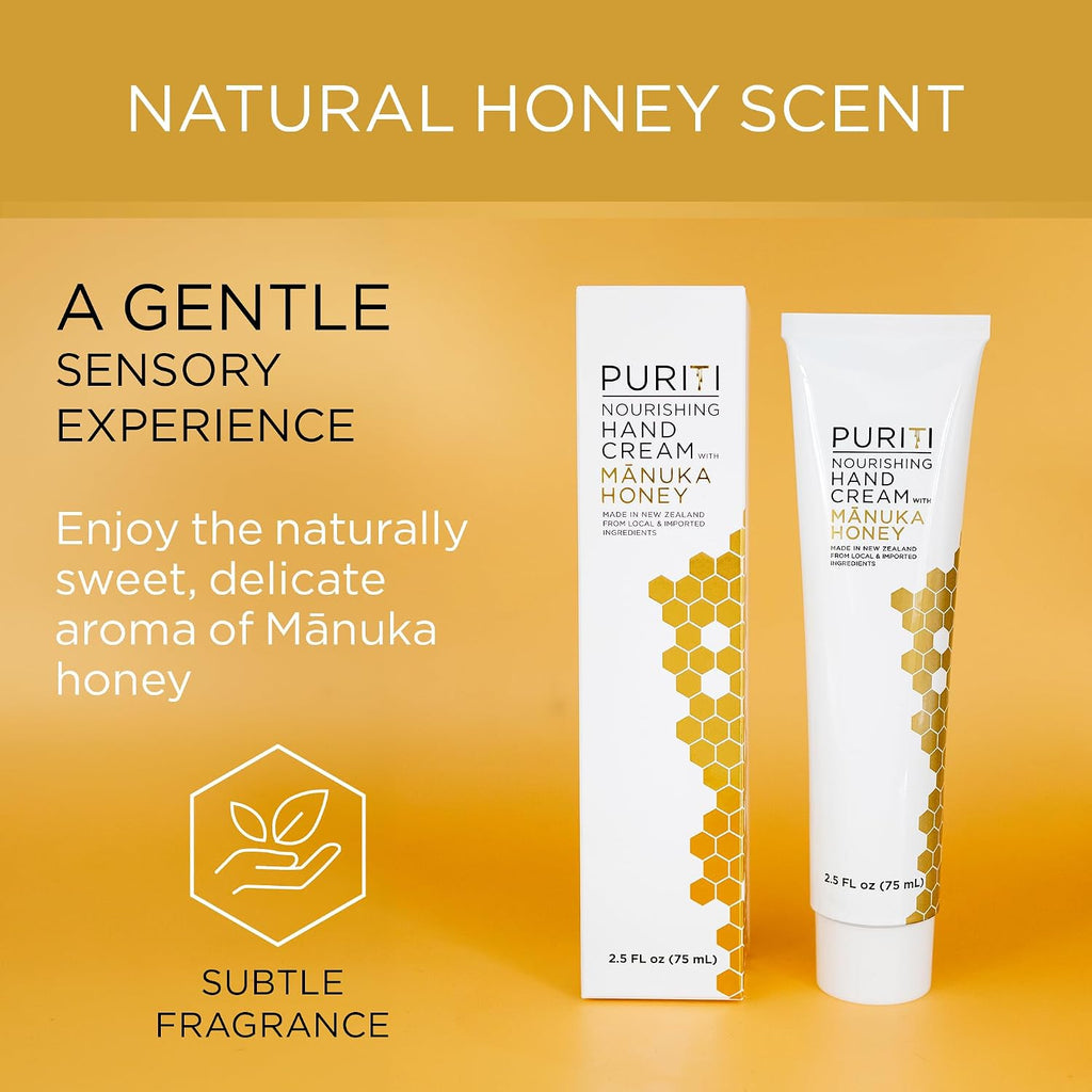 PURITI Nourishing and Fast-Absorbing Hand Cream with Manuka Honey 2.5 Fl Oz