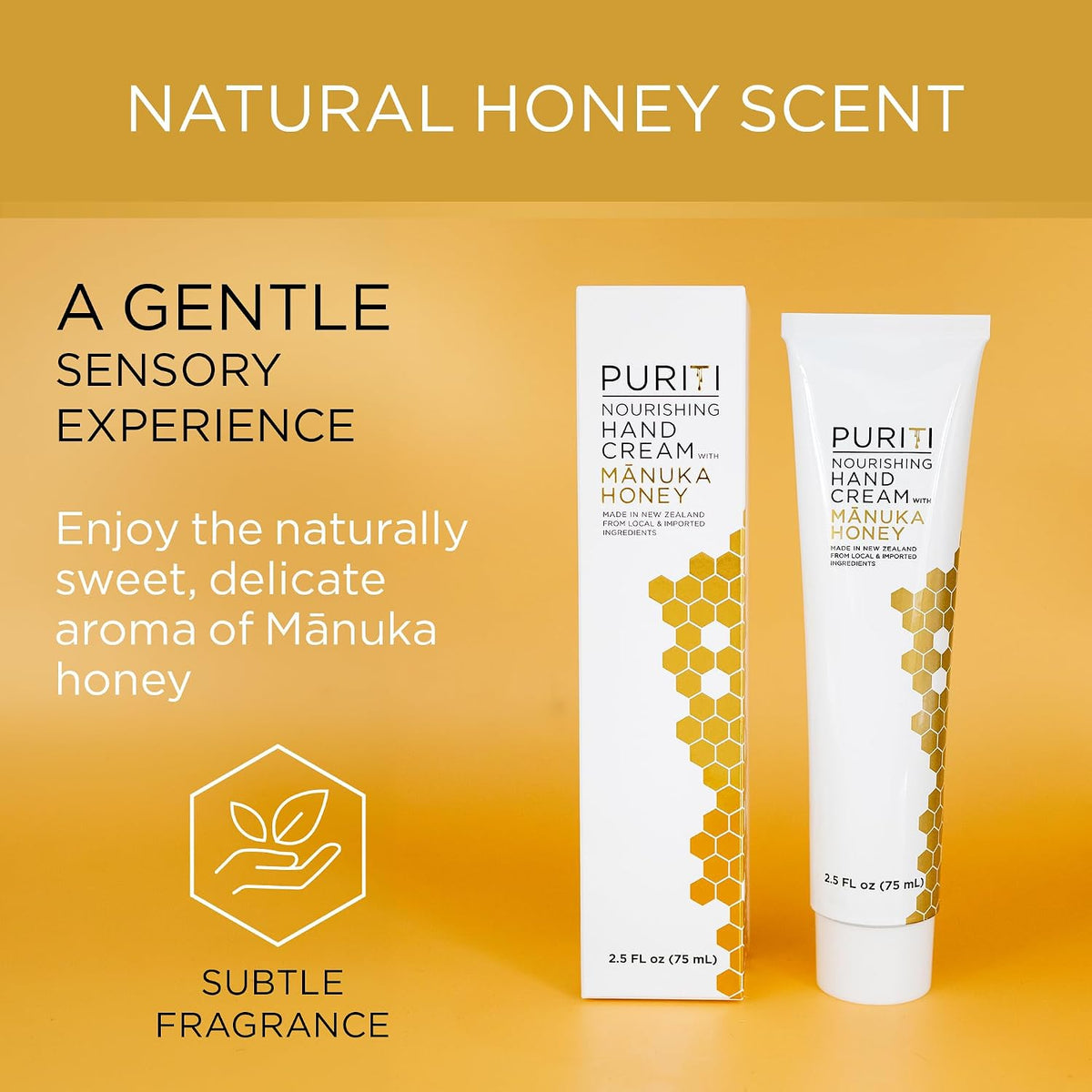 PURITI Nourishing and Fast-Absorbing Hand Cream with Manuka Honey 2.5 Fl Oz