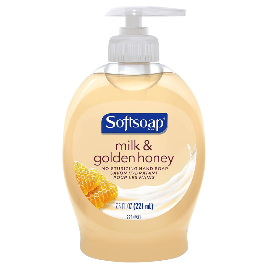 Softsoap Moisturizing Liquid Hand Soap, Milk and Honey, 7.5 Fluid Ounce, Pack of 6 (Package may vary)