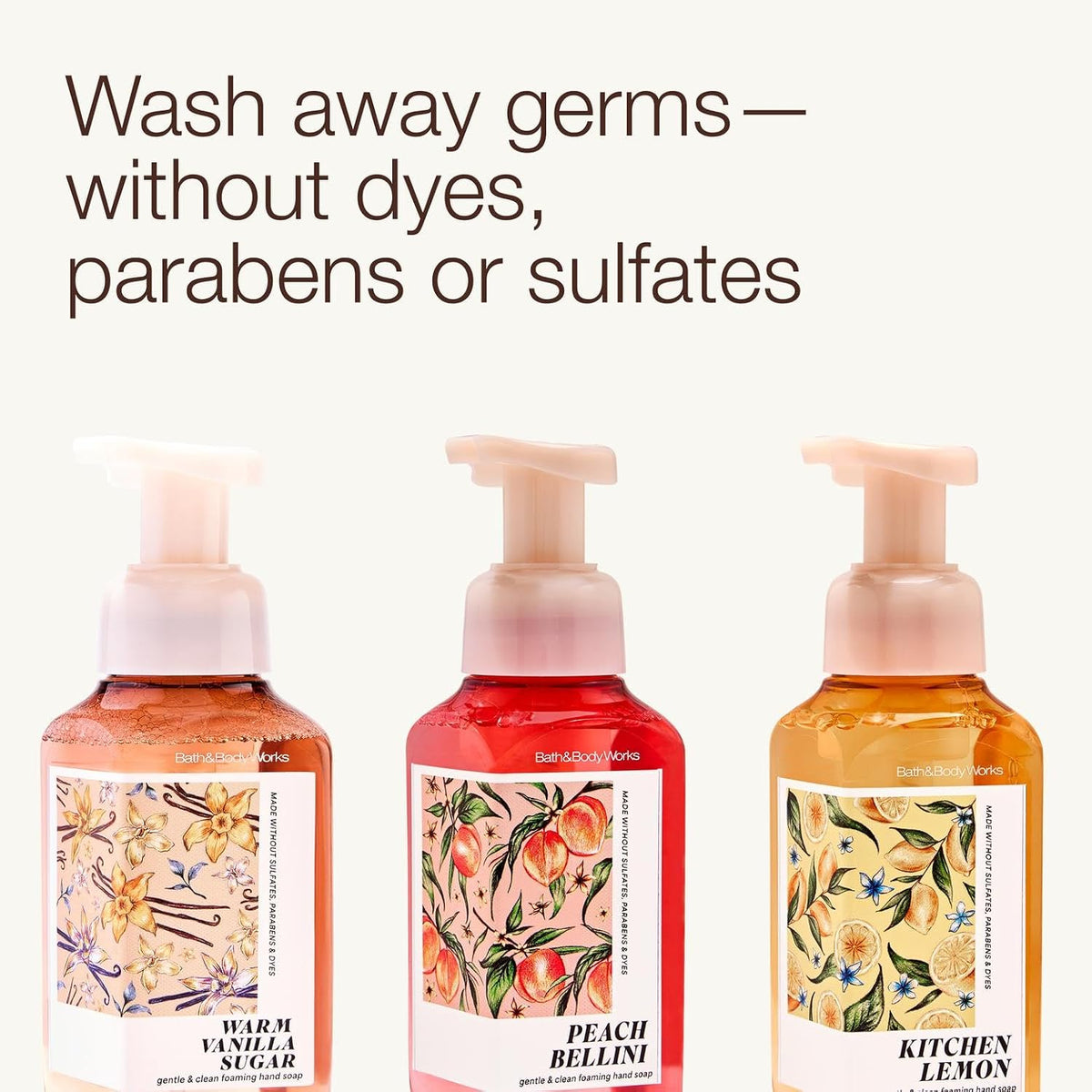 Bath & Body Works Vanilla, Bellini & Lemon Foaming Hand Soap Bundle